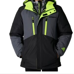 Kids Black and Gray Jacket with Neon Accents